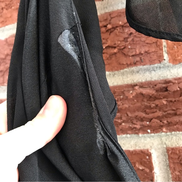 Anthropologie Yumi Kim Full Bloom Wrap Maxi Dress Black Size Medium - Picture 12 of 13